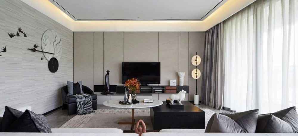 台州室内装修仁山公园140平米四居-现代简约风格室内设计家装案例