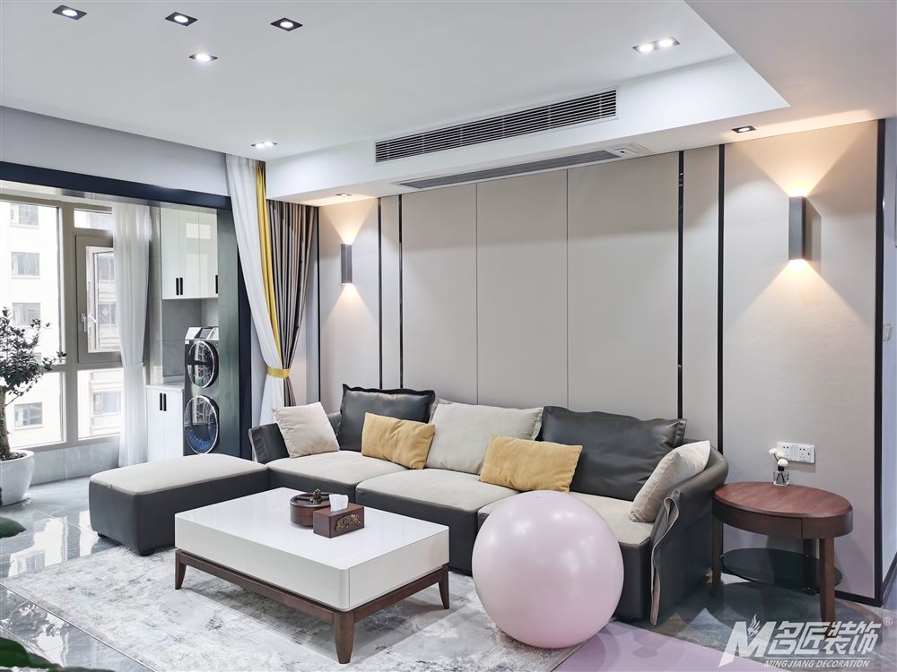 台州室内装修国华新都142平米-现代简约设计轻奢与精致的双重享受