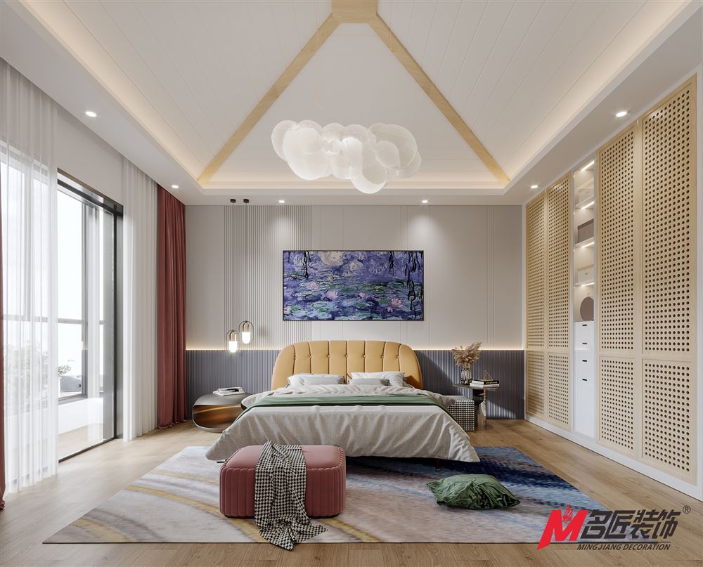 台州室内装修468平米独栋别墅效果图-后现代风设计打造品质艺术人居